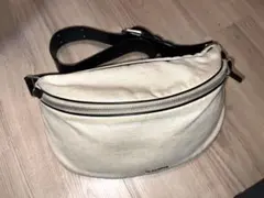 JIL SANDER キャンバス レザー　ボディバッグ