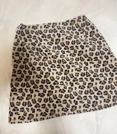GU ヒョウ柄ミニスカート　S