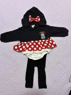 babydoll ミニーマウス フード付きロンパース
