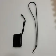 【美品】COMESANDGOES 財布 ストラップ付き ブラック