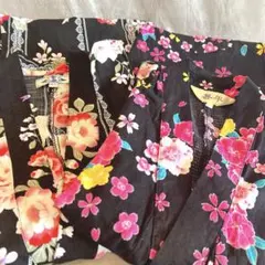 【2着セット】 M～Lサイズ 甚平 レディース 子供 花柄