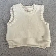 petit main ホワイトノースリーブベスト 100cm