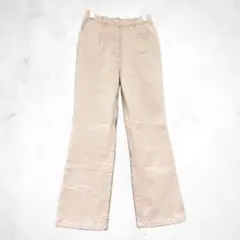 ビースリー パンツ フレア ストレッチ 28号 ベージュ系