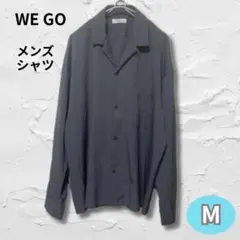 【美品】シャツ we go メンズ ビッグシルエット ポケット ブラック