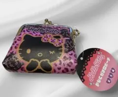 新品未使用サンリオハローキティ☆PVがまぐちポーチヒョウ柄