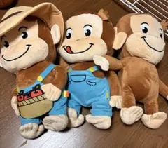 おさるのジョージ　ぬいぐるみ7体セット おさるのジョージ ぬいぐるみ 7体セット まとめ売り - メルカリ