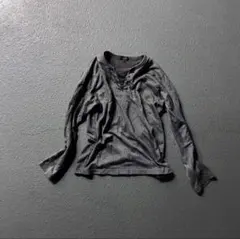 Lace-up Striped Layered Long Sleeve Tee