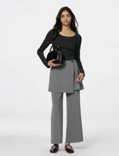 パンツのみ！GU フレアパンツ　グレー　Mサイズ　ジーユー