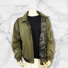 BANANA REPUBLIC 短丈 ブルゾン カーキ ダブルジップ ミリタリーのサムネイル
