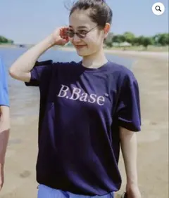 B.BaseドローコードダンボールTee ネイビー