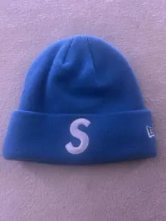 Supreme 青 ニット帽