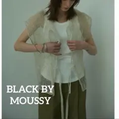 BLACK BY MOUSSY ノースリーブ カーディガン レース シアー レア