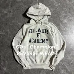 00s Champion スウェット リバースウィーブ カレッジロゴ パーカーM