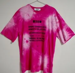 【極美品】MSGM エムエスジーエム タイダイ柄 Tシャツ ピンク イタリア製のサムネイル