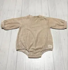 conoco ベージュ ストライプロンパース 80サイズ ベビー服