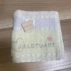 JILL STUART タオルハンカチ クリーム色 ハート刺繍