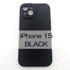 iPhone15 ケース くすみカラー ブラック シリコン シンプル おしゃれ