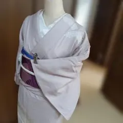 薄紫色 訪問着 幾何学模様　ゆったりめ　絞り　地模様　紋あり