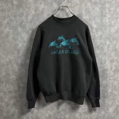 ヴィンテージ90s ONEITA イルカ刺繍スウェット ORCAS ISLAND