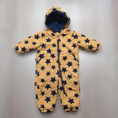 星柄フード付きアウター スキーウェア ジャンプスーツ80cm