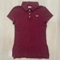 Hollister ホリスター半袖ポロシャツ バーガンディのサムネイル