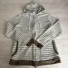 TAKEO KIKUCHI 條紋拉鍊連帽衫