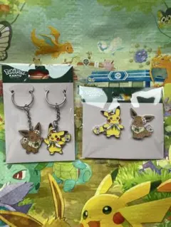 ポケパーク カントー 限定 ピンズ キーホルダー セット ピカチュウ