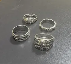 まっつぉ様専用　4個セット ヴィンテージ ヒップホップ パンク スカルリング