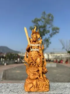 不動明王立像 木彫り27cm 柘植 5.0寸 箱付き - メルカリ