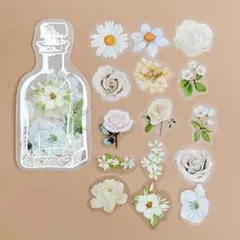 35枚 シール 花 瓶 アンティーク ビンテージ コラージュ 0484-1