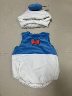 futafutaディズニーロンパース　着ぐるみ　ドナルド　バースデイ90-100