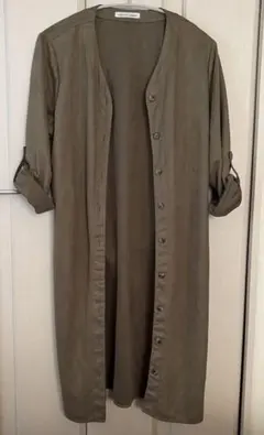 ロングシャツワンピース 長袖