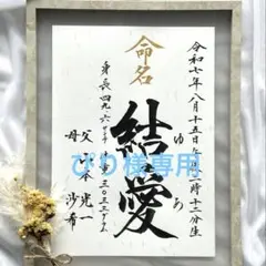 ぴり様専用☆ 命名書　命名書オーダー　毛筆　手書き　Ａ４サイズ