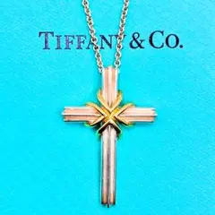 【美品】ティファニー　シグネチャークロス　ネックレス　十字架　925×750