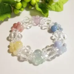 天然石　ブレスレット　＊No. 570＊ハンドメイド　パワーストーン　編み