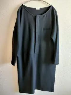 GALERIE VIE 紺 ウール長袖ワンピース