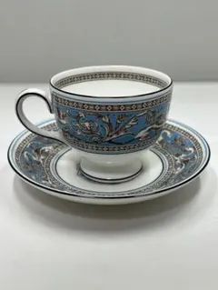 美品　ウェッジウッド　フロレンティーンターコイズ　カップ&ソーサー