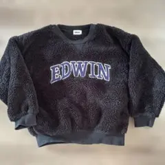 EDWIN 黒 もこもこトレーナー