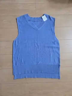 新品 ベスト 水色 青
