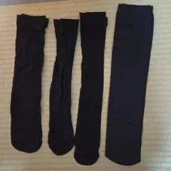 掃除用 ブラック膝下タイツ&膝下ストッキング 4足まとめ売り