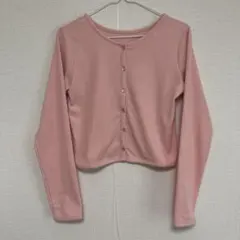 ショート丈　カーディガン　ピンク