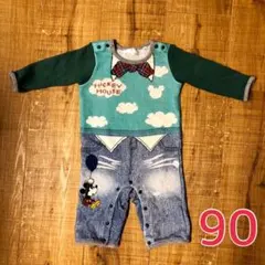 長袖ミッキーマウスロンパース 90サイズ