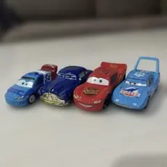 カーズ ミニカー 4台セット マックィーンキングドックハドソン他