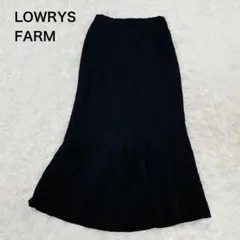 ローリーズファーム ロングスカート ブラック F マーメイドライン コットン混