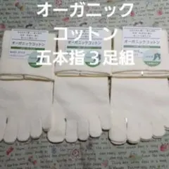 ３足組♪オーガニックコットン　 五本指ソックス(23～25)