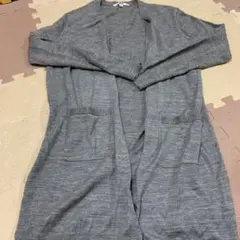 レディース M 長め　カーディガン　グレー