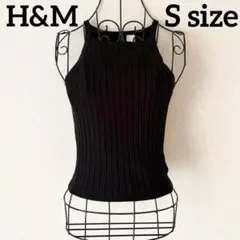 H&M リブ編みアメリカンスリーブタンクトップ　リブニット　サマーニット　ギャルのサムネイル