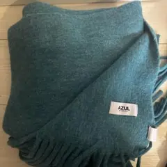 AZUL フリンジ付きマフラー ティール