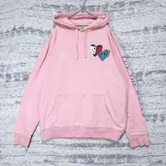 トミージーンズ スウェットパーカー バックプリント ハート ピンク ユニセックス
