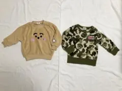 シナぷしゅ・easyfreak 90cm 起毛 トレーナー 2点セット